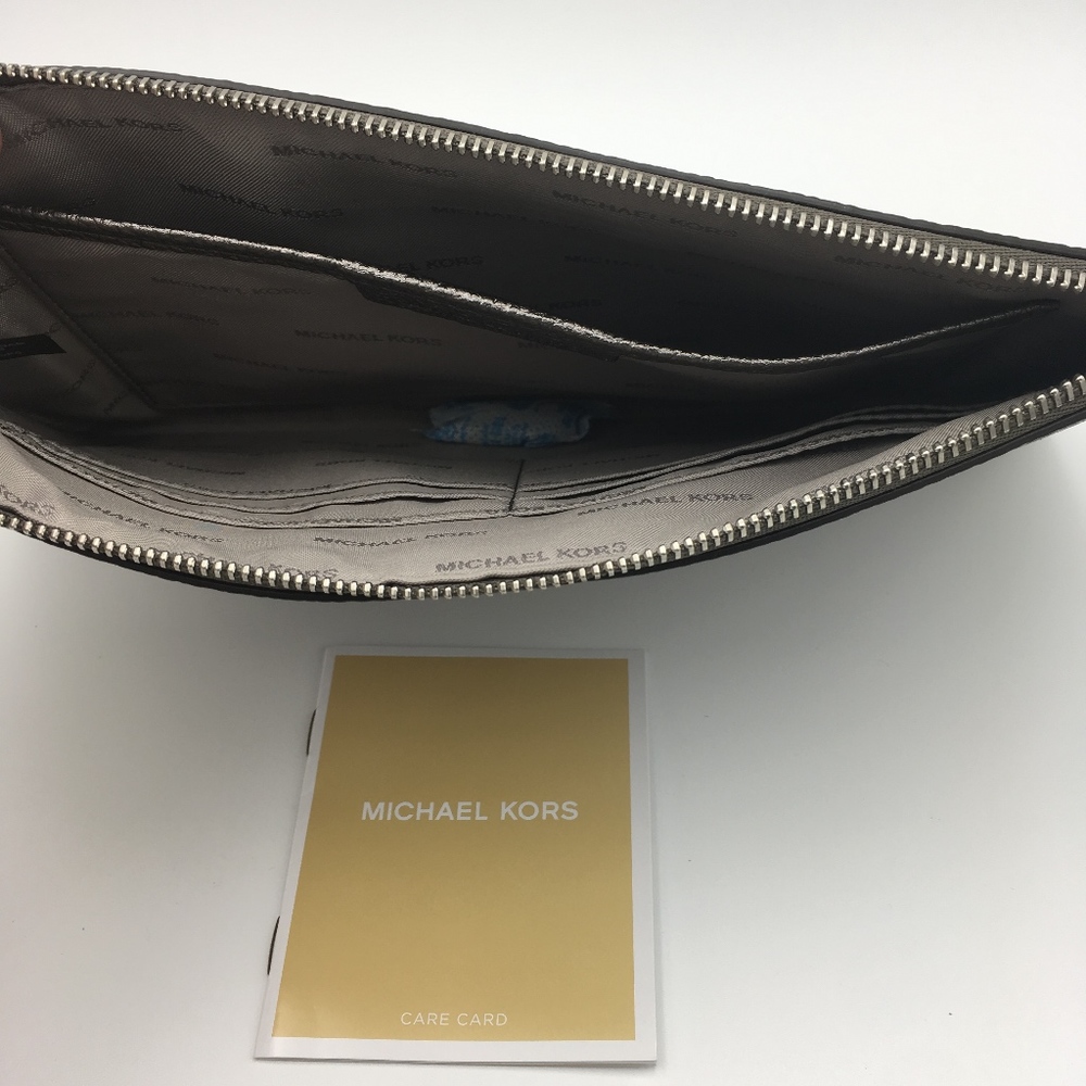 Michael Kors Wristlet Large Zip Leather Clutch - Picture 3 of 5